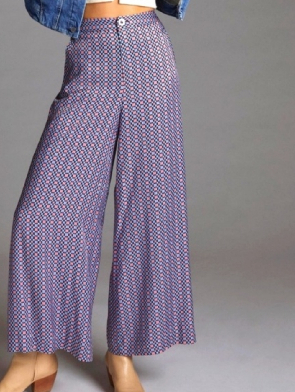 MAEVE by ANTHROPOLOGIE Patterned High Rise Wide Leg pants
